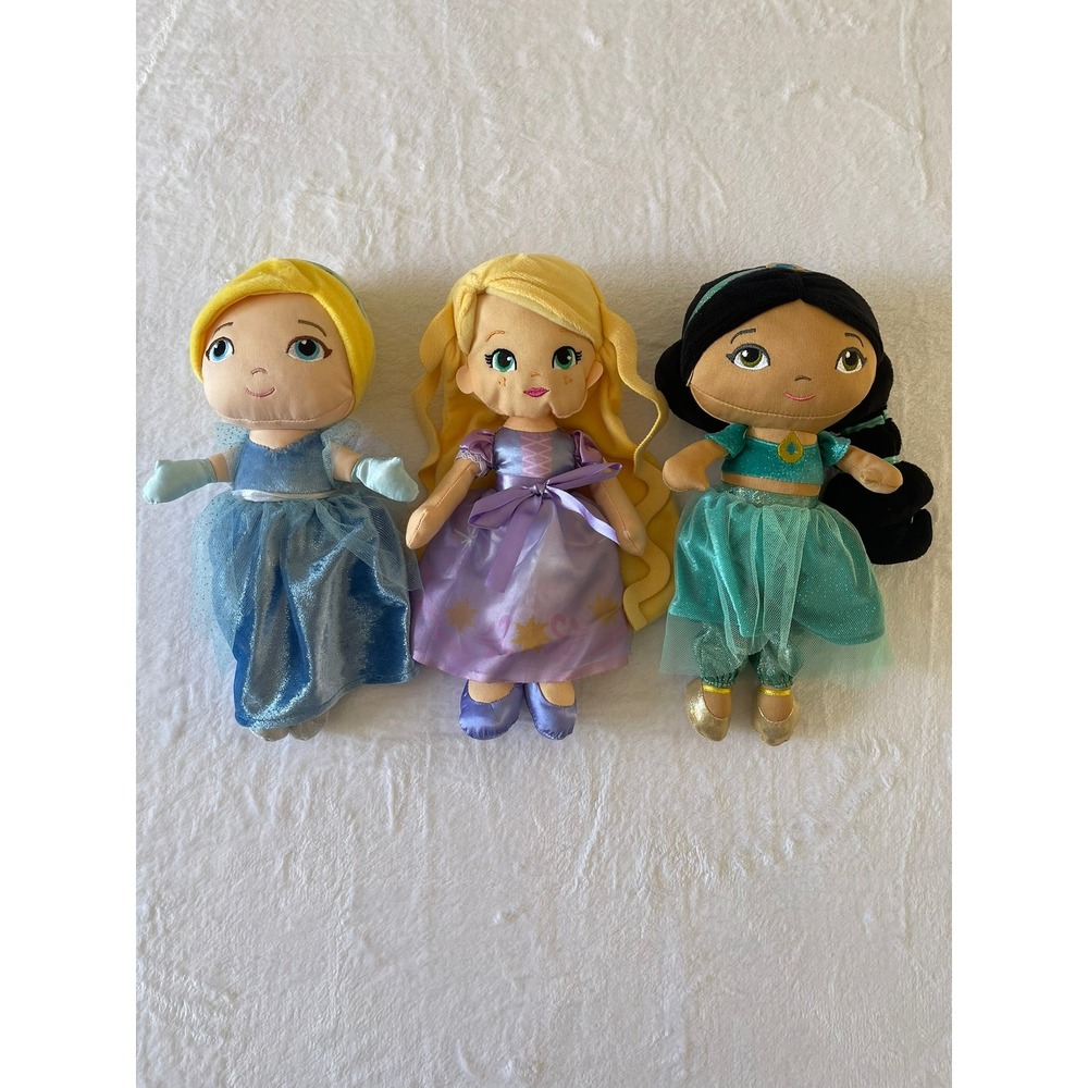 Disney Animators Collection Princess Plush Dolls Cinderella Rapunzel Jasmine Lot